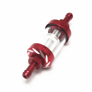 Universal 8mm Inline Gas Fuel Oil Filter Motorcycle Cafe Racer Old School Bobber - Picture 1 of 4