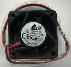 Ventilador de refrigeración sin escobillas DELTA EFB0412VHD 12vdc 0,18a, 2 cables, 40 x 40 x 20 mm, NUEVO - Imagen 1 de 2