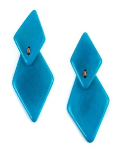 Fair Trade Tagua Nut Organic Earrings Jewelry (Sustainable & Eco-Friendly) - Picture 1 of 5