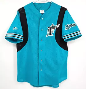 Vintage 90s Majestic Florida Marlins #12 Joe Breeden Jersey Large Made In USA - Picture 1 of 8