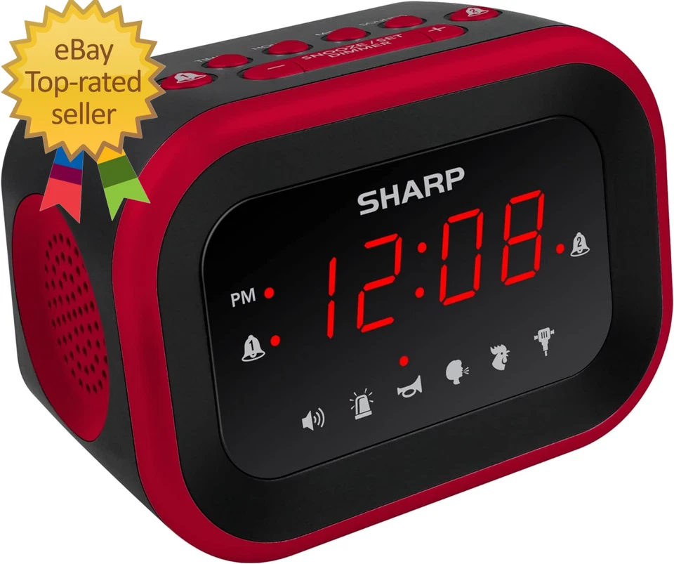 Sharp Big Bang Super Loud Alarm Clock for Heavy Sleepers 6 Extremely Loud Wake