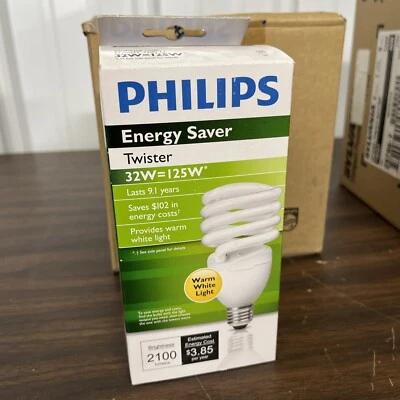 Philips 125W 2100 Lumen Spiral Lightbulb - Image 1 of 2