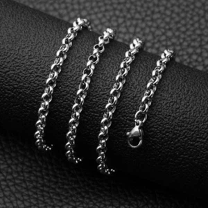 Collana girocollo in acciaio inox 45 - 70 cm donna uomo - Foto 1 di 4