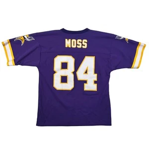Vintage Minnesota Vikings Randy Moss Shirt Mens Medium Purple NFL 90s Athletic - Picture 1 of 13
