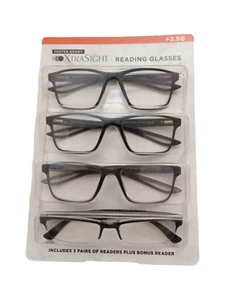 XtraSight by Foster Grant Reading Glasses 4846A-C + Pete (4 Pack) - Picture 1 of 1