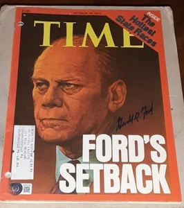 Gerald R Ford 38th President United States SIGNED AUTOGRAPHED Time Magazine BAS - Picture 1 of 4