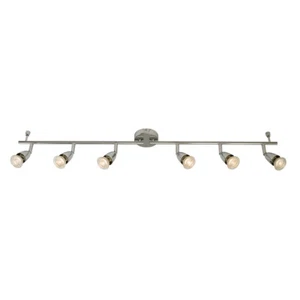 Saxby Amalfi Six Head GU10 Spotlight Bar Swivel Ceiling Mounted Dimmable Light - Picture 1 of 5