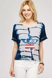 Urban X DAMEN-TOP AMERIKANISCHE FLAGGE 4. JULI UTR5006 S, M, L neu ohne Etikett - Bild 1 von 12