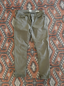 Flint and Tinder 365 Pants Sage Green Grey 32 x 30 Huckberry 5 Pocket Slim Fit