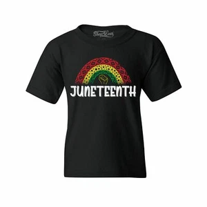 Juneteenth Rainbow June 19th 1865 Youth's T-Shirt Juneteenth Shirts - Picture 1 of 3