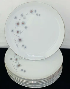 7 Creative Platinum STAR BURST 9 1/4" DINNER PLATES MCM - Picture 1 of 3