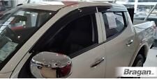 Window Deflectors For Fiat Fullback 2016+ Wind Rain Protector Tinted Adhesive