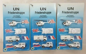 3x Vintage ONU Fuerza de la Paz Modelo Vehículo Set / Fundición de zinc con piezas de plástico - Imagen 1 de 3