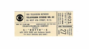 1958 $ - "DOTTO" - $ CBS Television Studio New York City - Picture 1 of 2