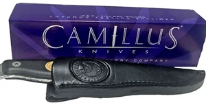 Camillus Eagle Scout Fixed Blade Knife Factory Overrun Unbranded w/Sheath U.S.A. - Picture 1 of 4