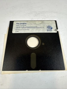 Sea Dragon Apple II Scrolling Shooter 1982 Rare 5.25" Floppy Disk Disc - Bild 1 von 2