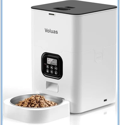 VOLUAS Automatic Cat Feeders - Timed Pet Feeder for Cats and Dogs with Dry Fo... - Image 1 of 4