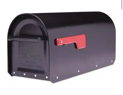 5560B-R-10 Sequoia Post Mount Mailbox, Large, Black - Image 1 of 4