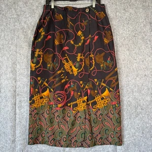 Falda envolvente ecuestre vintage para mujer 10 Preppy jockey lana caballo inglés EE. UU. - Imagen 1 de 16