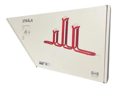 Gustaf Westman x IKEA STRALA LED Candelabra Table Lamp, Metal Red, Dimmable, NEW - Image 1 of 4
