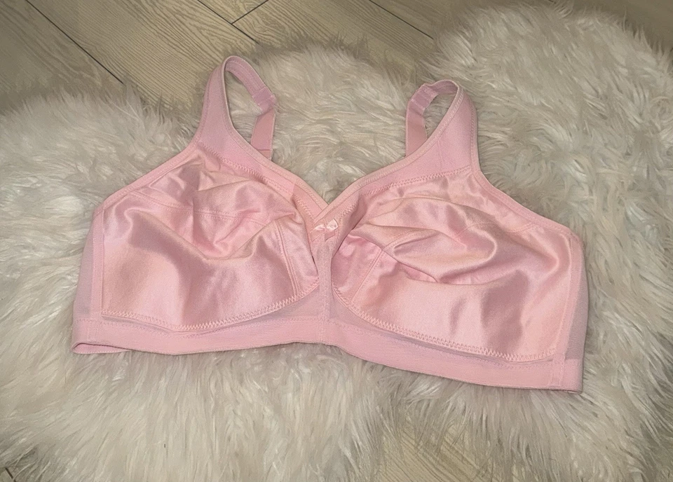 Sujetador deportivo Glamorise 1005 Magic Lift sin cables sin costuras sin forro para mujer 42D rosa Foto 1 de 4