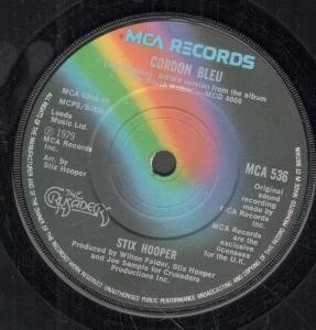 Stix Hooper Cordon Bleu 7" vinyl UK MCA 1979 MCA536 - Image 1 of 2