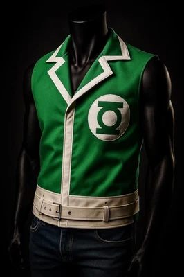 Green Lantern Corps Leather Vest | Guy Gardner Leather Vest - Image 1 of 4