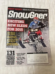 Snow Goer Magazine April 2014 Vintage Snowmobile New Sleds For 2015 - Picture 1 of 3