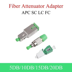 5 Stück APC SC/FC/LC LWL Dämpfungsglied 5DB-20DB Singlemode Glasfaser Adapter APC - Bild 1 von 25