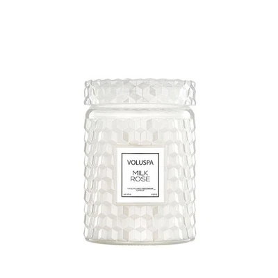 Rosa de leche, tarro grande de velas, 18 onzas, tiempo de combustión de 100 horas, cera de coco para cl... Foto 1 de 4