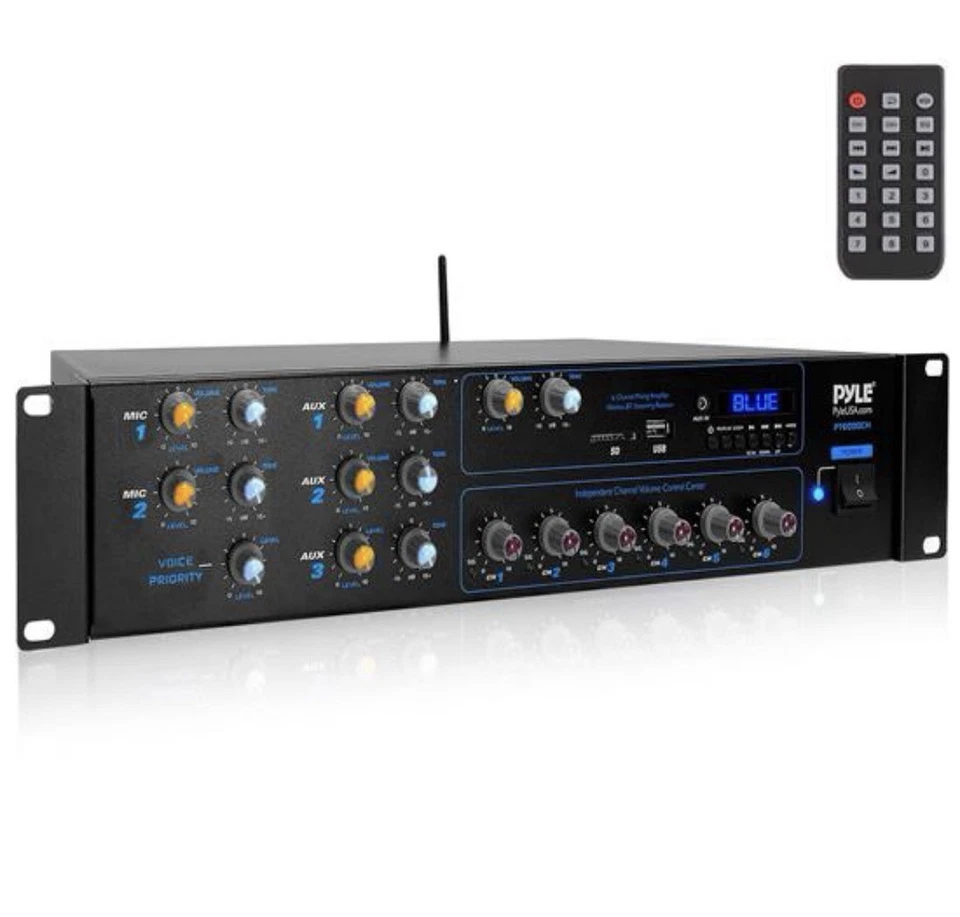 Pyle PT6000CH Wireless Bluetooth Amplifier Receiver 6-Channel 4200W PARTS ONLY - Image 1 of 4