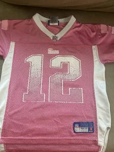 MAGLIA VINTAGE NEW ENGLAND PATRIOTS TOM BRADY ROSA YOUTH 6X ATTREZZATURA REEBOK NFL - Foto 1 di 6