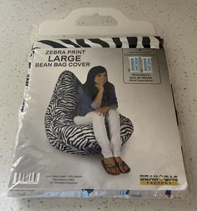 Bean Bag Factory Zebra Print Large Bean Bag Cover (Requires 2 Bag Of Beans) - Picture 1 of 8