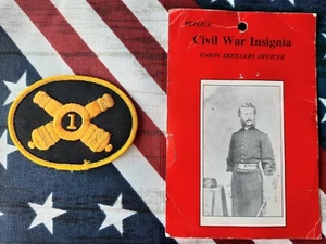 Civil War Insignia Embroidered US Artillery Officer Patch 1800 Regalia Repica - Picture 1 of 3