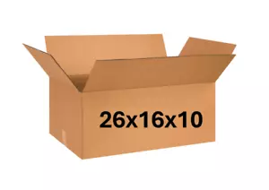 26" x 16" x 10" CARDBOARD BOX - SINGLE BOX - Picture 1 of 4