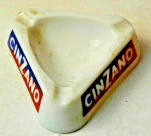 ANCIEN CENDRIER DE BISTROT CAFE CINZANO PORCELAINE PAS VERRE - Foto 1 di 3