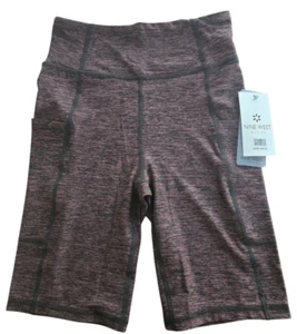 Nine West Active High-Rise 9” Biker Shorts Women’s Small Purple Heather MSRP $48 - Picture 1 of 7