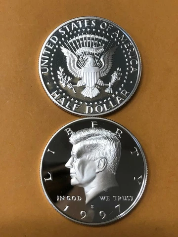 1997 S SILVER GEM PROOF KENNEDY HALF DOLLAR. THIS IS REALLY NICE! HIGH GRADE! Cover