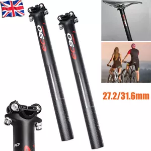 350mm 27.2/31.6mm Carbon fiber Ultralight Seatpost Tube MTB Road Bike Seat post - Picture 1 of 14