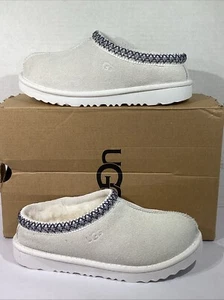 UGG Youth Size 3 EU 35 White Suede Tasman II Lined Slippers House Shoes AJ-552 - Picture 1 of 9