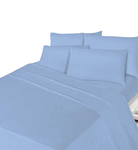 Luxus 100 % gebürstete Baumwolle Flanell Flaches Laken Single Double King Super King - Bild 1 von 10