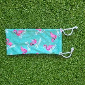 Sunglasses Goodr Case Bag ONLY Soft Cleaning Cloth Pink Flamingo Print Unisex - Picture 1 of 4