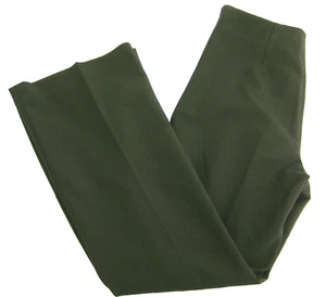 TALBOTS Women's (Size 8  30x32) Solid Brown Flat Front Chino Pants Wide Leg - Picture 1 of 4