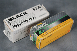 2 x Black & White Negative Camera Film Kodak TMAX 400 Pro TMY 120 Jessops R200