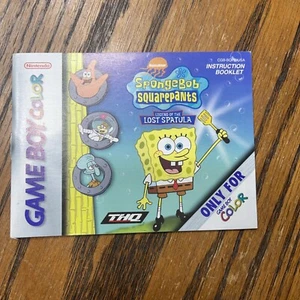 Spongebob Squarepants Legend of Lost Spatula Game Boy Color Instruction Booklet - Picture 1 of 2