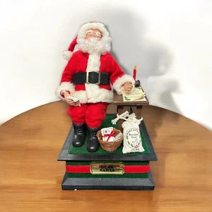 VTG 1990 Smile Ind LTD 1991 Crestone DEAR SANTA Workshop Christmas Musical Scene - Picture 1 of 7
