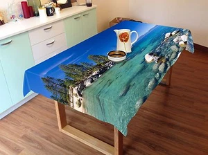 3D Sea Sky 5 Tablecloth Table Cover Cloth Birthday Party AJ WALLPAPER UK Lemon - Picture 1 of 6