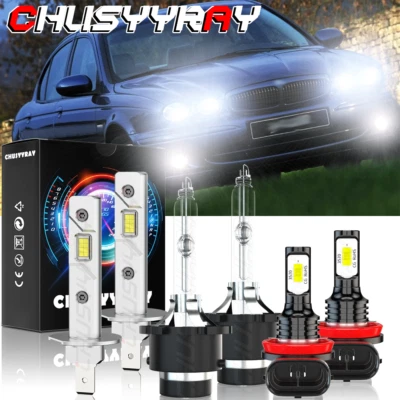 Faros antiniebla altos/bajos LED/HID tipo X para Jaguar 2004 2005 2006 2007 2008 Foto 1 de 4