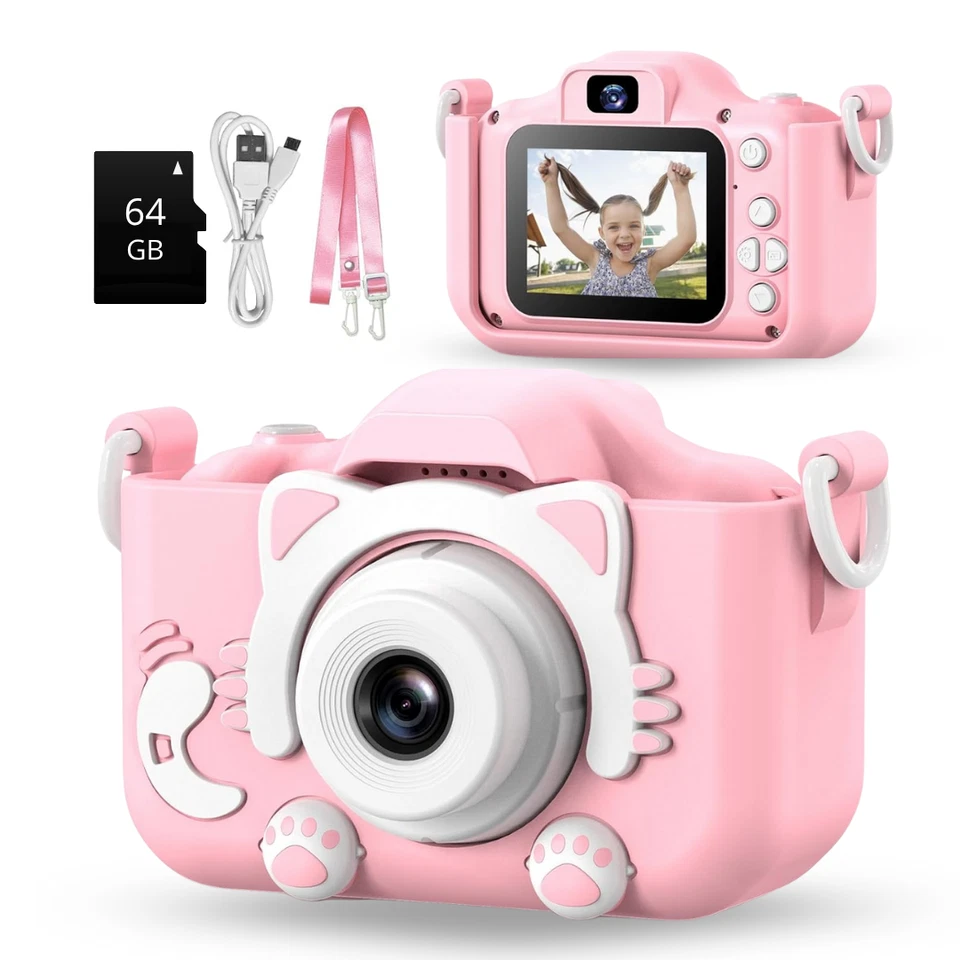 Juguetes con cámara para niños para niñas de 3 a 10 años - Tarjeta SD de 64 GB incluida Foto 1 de 4