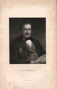 1858 IMPERIO BRITÁNICO INDIA IMPRESIÓN ~ SIR H. POTTINGER ~ RETRATO - Imagen 1 de 2